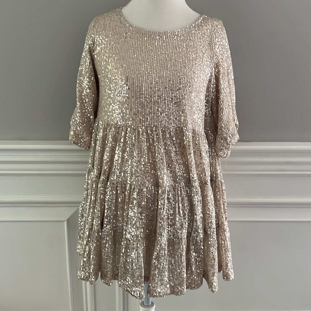 Sequin skater dress